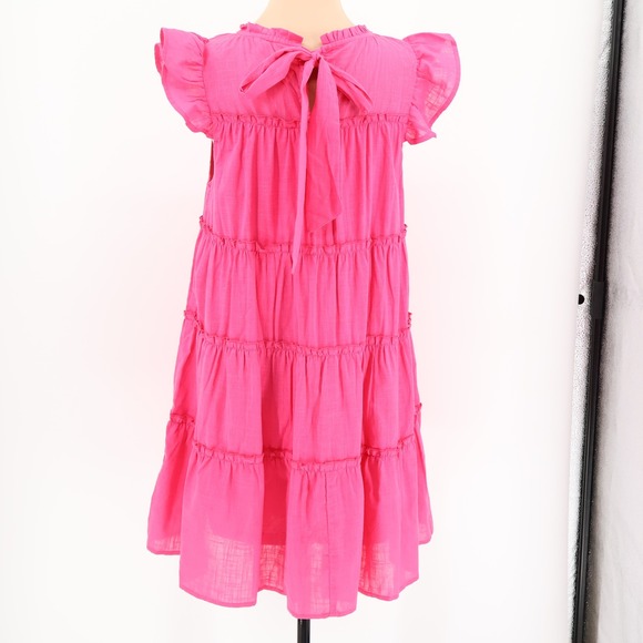 NWT TwentyTen Pink Babydoll Tiered Ruffle Dress Womens Coquette Vacation Size L - Picture 2 of 10